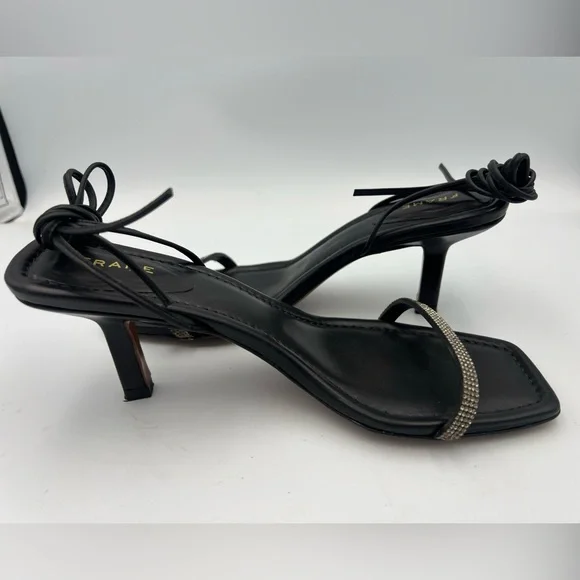 FRAME Le Ozzie Ankle Tie Sandal Black Leather Women’s SZ EU38.5  MSRP $468 - Picture 8 of 15